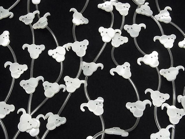 High-quality Mother of Pearl MOP AAA White Mouse Shape 1 Strand (Approx. 14 pieces)