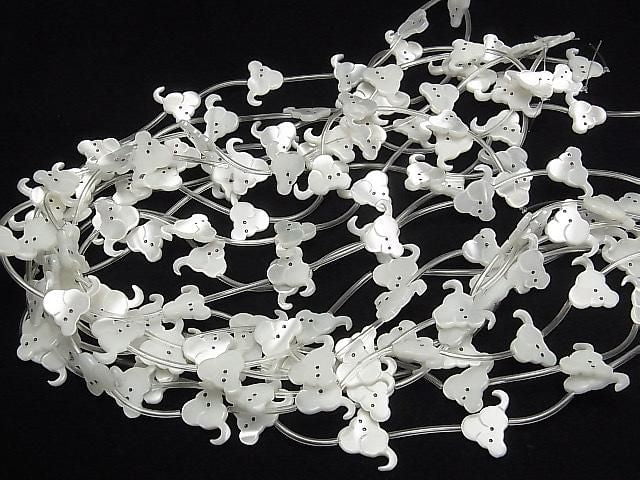 High-quality Mother of Pearl MOP AAA White Mouse Shape 1 Strand (Approx. 14 pieces)