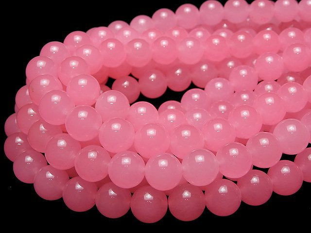 1strand $6.79! Pink Jade Round 12mm 1strand beads (aprx.15inch / 38cm)