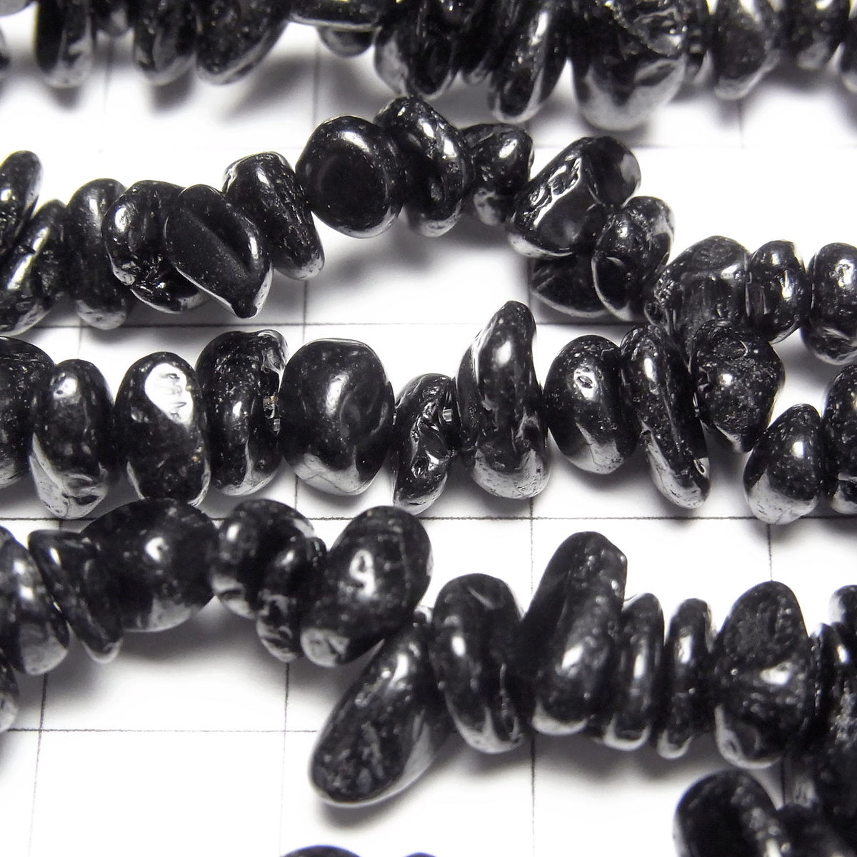Black Spinel Chips (Small Nugget) 1strand beads (aprx.15inch / 37cm)