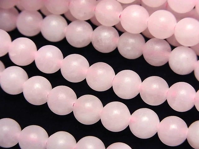 [Video] Frost Rose Quartz Round 6mm 1strand beads (aprx.15inch / 38cm)