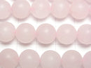 [Video] Frost Rose Quartz Round 10mm 1strand beads (aprx.15inch / 38cm)