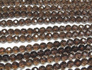 Smoky Quartz AAA 32Faceted Round 6mm half or 1strand beads (aprx.15inch/37cm)