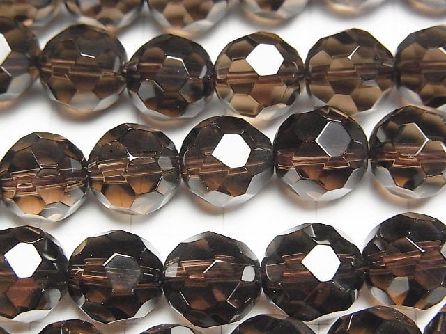 Smoky Quartz AAA 32Faceted Round 10mm 1/4 or 1strand beads (aprx.15inch/36cm)