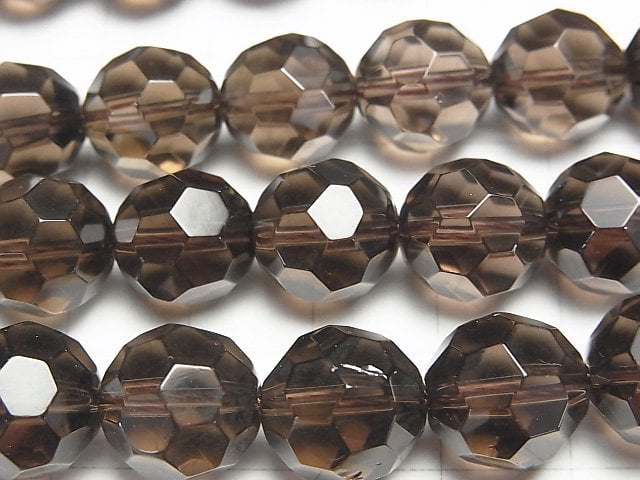 Smoky Quartz AAA 32Faceted Round 12mm half or 1strand beads (aprx.15inch/38cm)