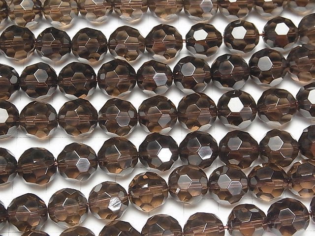 Smoky Quartz AAA 32Faceted Round 12mm half or 1strand beads (aprx.15inch/38cm)