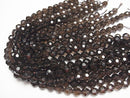 Smoky Quartz AAA 32Faceted Round 12mm 1/4 or 1strand beads (aprx.15inch/38cm)