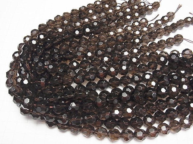 Smoky Quartz AAA 32Faceted Round 12mm half or 1strand beads (aprx.15inch/38cm)