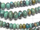 [Video] Turquoise AA+ Rondelle Size Gradation half or 1strand beads (aprx.15inch/38cm)