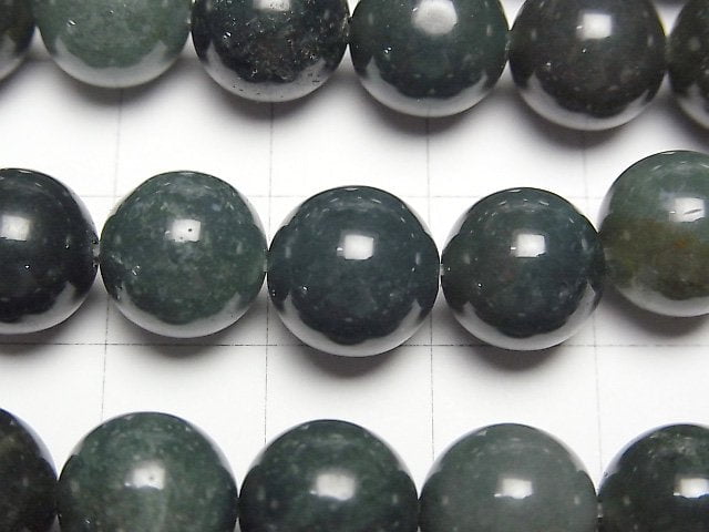 Moss Agate  Round 10mm 1strand beads (aprx.14inch/35cm)