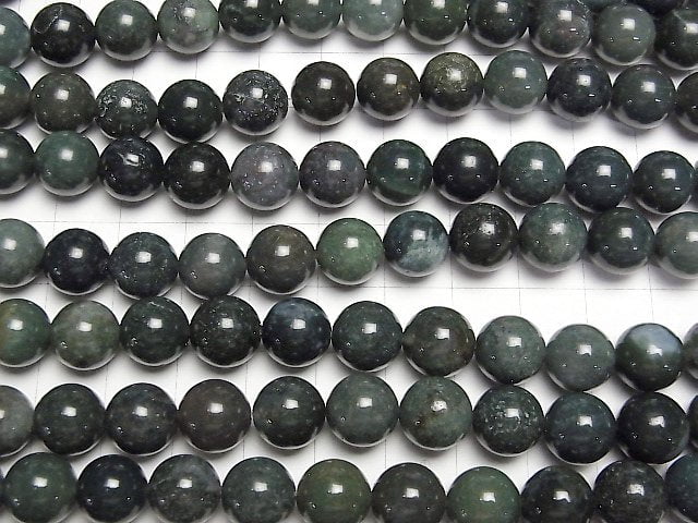 Moss Agate  Round 10mm 1strand beads (aprx.14inch/35cm)