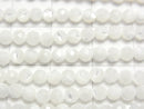 1strand $7.79! Mother of Pearl MOP Faceted Round 3mm White 1strand beads (aprx.15inch / 38cm)