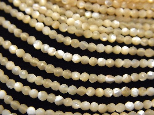 Faceted Round, Mother of Pearl (Shell Beads) Pearl & Shell Beads