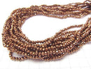 1strand $1.79! Glass Beads  Faceted Button Rondelle 3x3x2.5 Bronze 1strand beads (aprx.15inch / 36cm)
