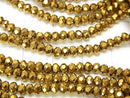1strand $1.79! Glass Beads  Faceted Button Rondelle 3x3x2mm Gold 1strand beads (aprx.15inch / 36cm)