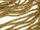 1strand $1.79! Glass Beads  Faceted Button Rondelle 3x3x2mm Gold 1strand beads (aprx.15inch / 36cm)