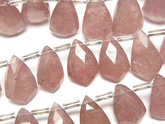 [Video] Pink Epidote AAA- Deformed Faceted Marquise 16x10mm 1strand beads (aprx.5inch / 13cm)