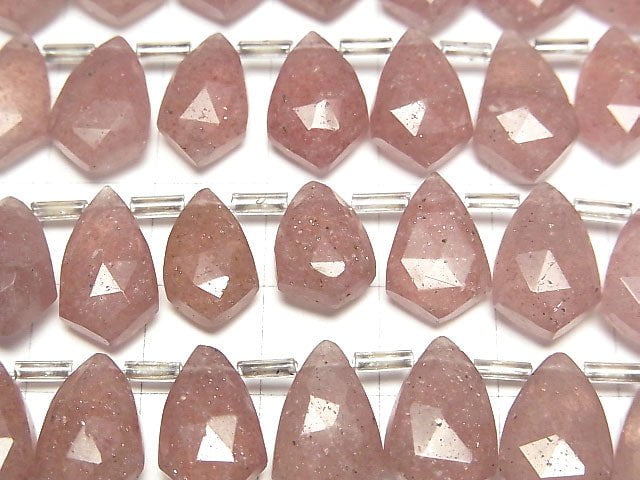 [Video] Pink Epidote AAA- Deformed Faceted Marquise 16x10mm 1strand beads (aprx.5inch / 13cm)