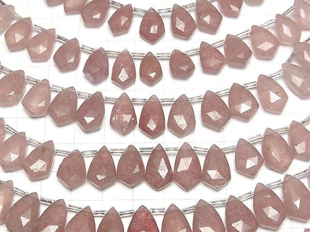 [Video] Pink Epidote AAA- Deformed Faceted Marquise 16x10mm 1strand beads (aprx.5inch / 13cm)