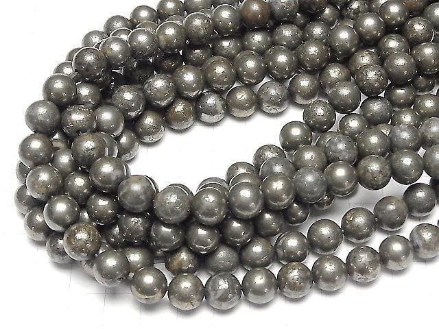 1strand $8.79! Golden Pyrite AAA Round 10mm 1strand beads (aprx.14inch / 35cm)