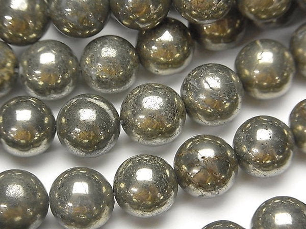 Golden Pyrite AAA Round 12mm half or 1strand beads (aprx.15inch / 38cm)