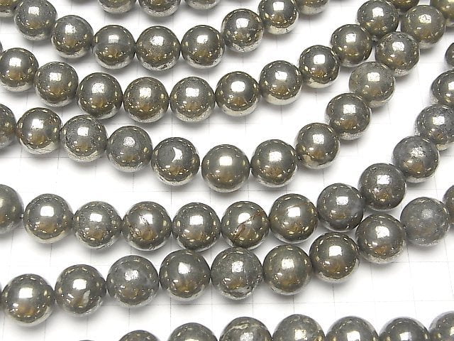 Golden Pyrite AAA Round 12mm half or 1strand beads (aprx.15inch / 38cm)