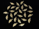 14KGF Charm 12.5x5mm Leaf 3pcs