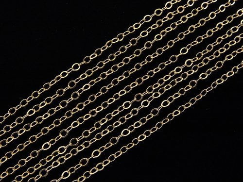 14KGF Flat Cable Chain 1.5mm 10cm