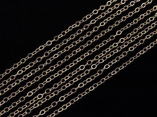 14KGF Flat Cable Chain 1.5mm No.4 10cm