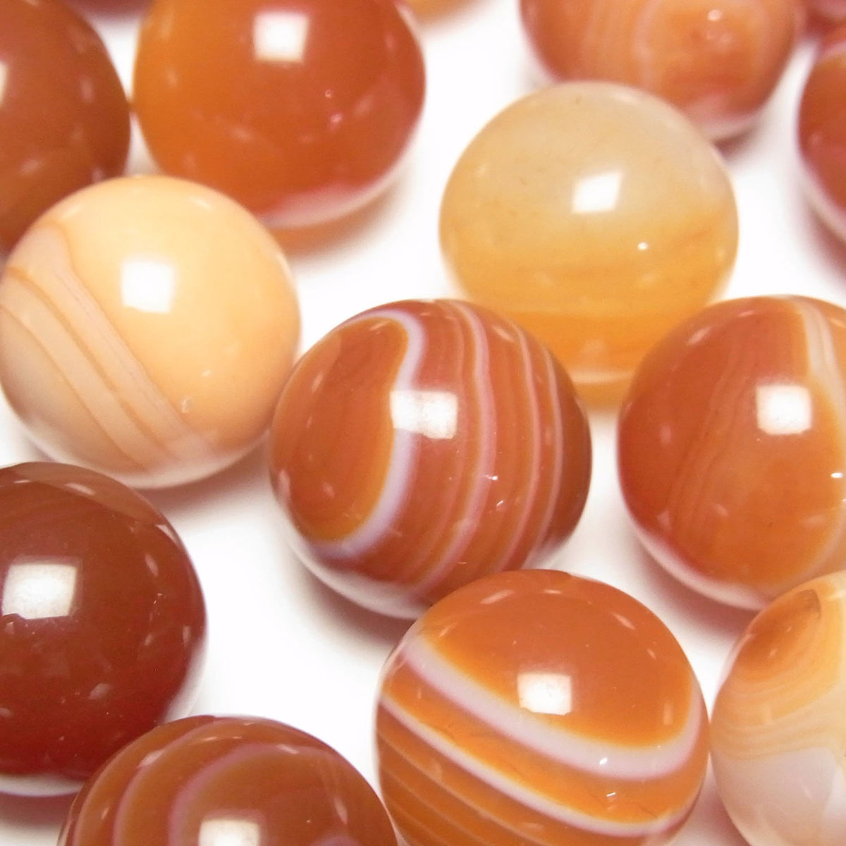 Carnelian, Sardonyx Sphere, Round 15mm 3pcs
