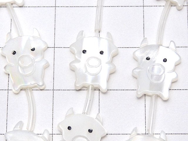 1strand $7.79! High Quality Mother of Pearl MOP AAA Beef Shape NO.2 White 1strand (Approx 14pcs)