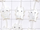 1strand $7.79! High Quality Mother of Pearl MOP AAA Beef Shape NO.2 White 1strand (Approx 14pcs)