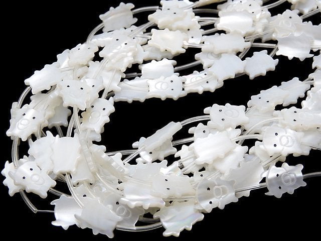 1strand $7.79! High Quality Mother of Pearl MOP AAA Beef Shape NO.2 White 1strand (Approx 14pcs)