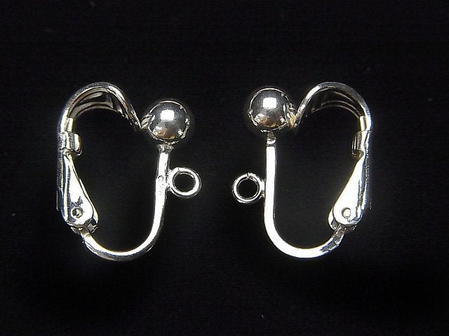 Silver925 earring parts with round beads 1 pair (2 pieces)