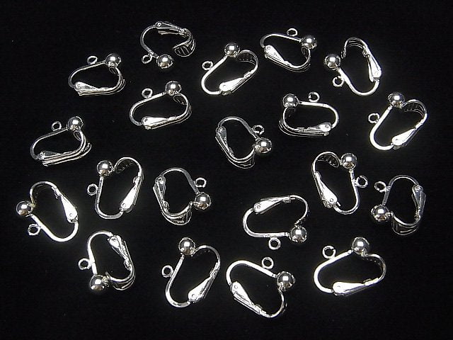 Silver925 earring parts with round beads 1 pair (2 pieces)