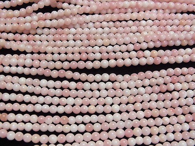 [Video] Queen Conch Shell AAA Round 3.5mm half or 1strand beads (aprx.15inch/38cm)