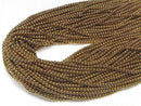 Hematite Round 3mm gold coating 1strand beads (aprx.15inch / 38cm)