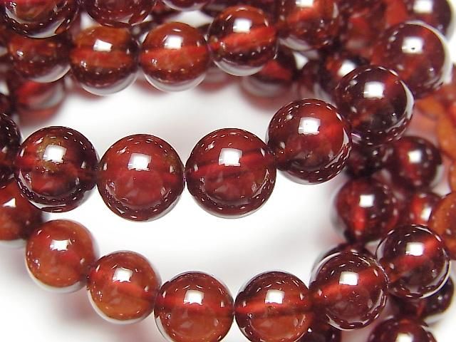 [Video] High Quality Hessonite Garnet AAA+ Round 8mm Bracelet