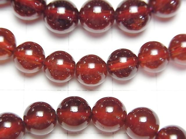 [Video]High Quality Hessonite Garnet AAA+ Round 8mm Bracelet