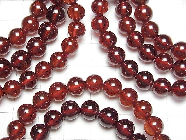 [Video]High Quality Hessonite Garnet AAA+ Round 8mm Bracelet