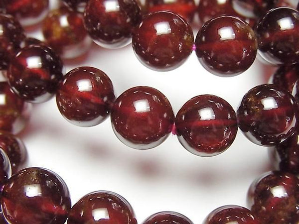 [Video]High Quality Hessonite Garnet AAA- Round 10mm Bracelet