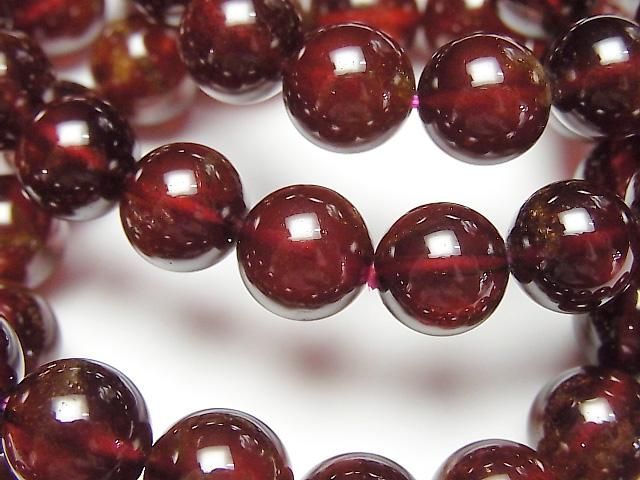 [Video]High Quality Hessonite Garnet AAA- Round 10mm Bracelet
