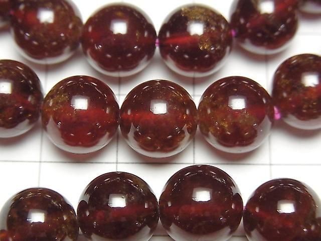 [Video] High Quality Hessonite Garnet AAA- Round 10mm Bracelet