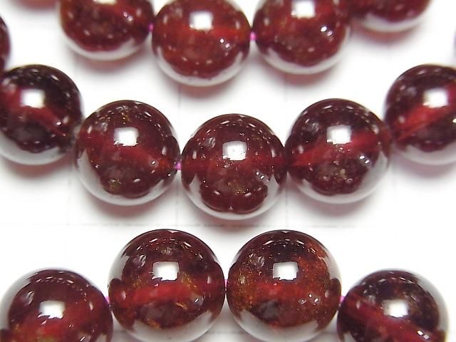 [Video]High Quality Hessonite Garnet AAA- Round 10mm Bracelet