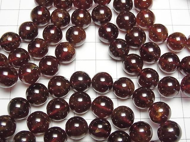 [Video] High Quality Hessonite Garnet AAA- Round 10mm Bracelet