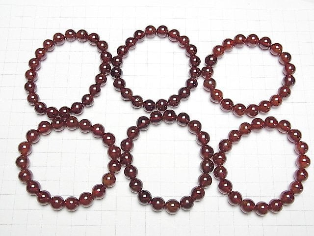 [Video] High Quality Hessonite Garnet AAA 'Round 10 mm 1strand (Bracelet)