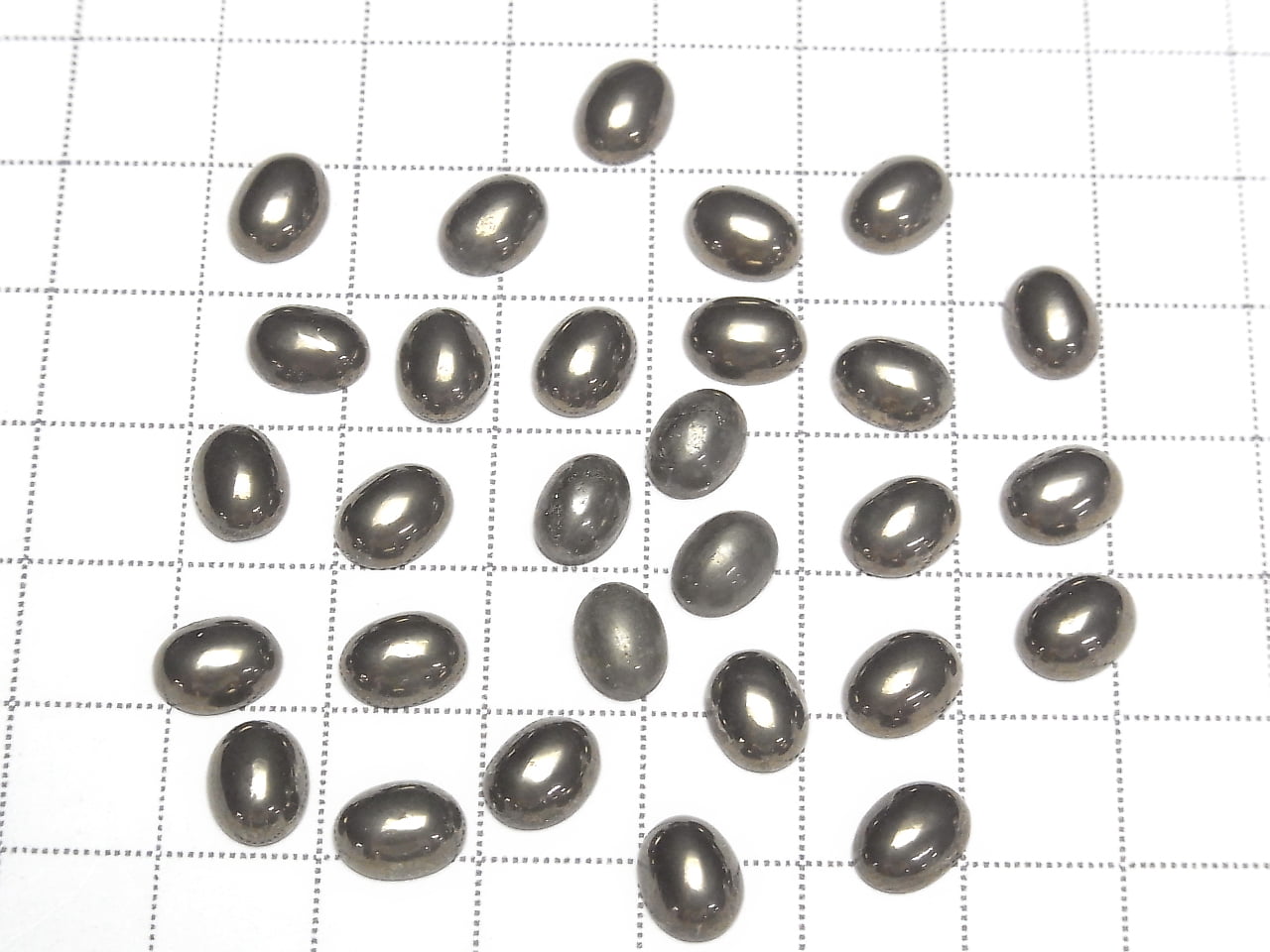 黃鐵礦橢圓素面蛋面 8x6mm 5顆