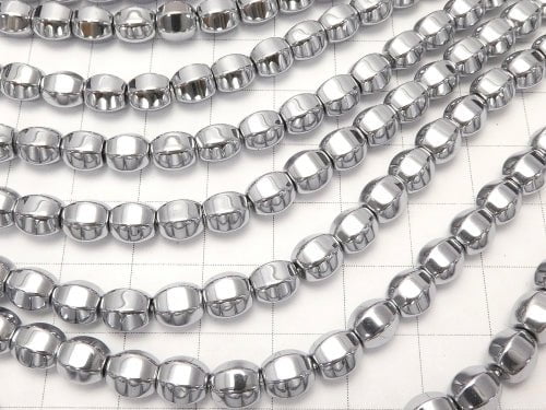 1strand $6.79! Hematite 6 Faceted Round 6 x 6 mm x 6 mm Silver coating 1 strand beads (aprx.15 inch / 38 cm)