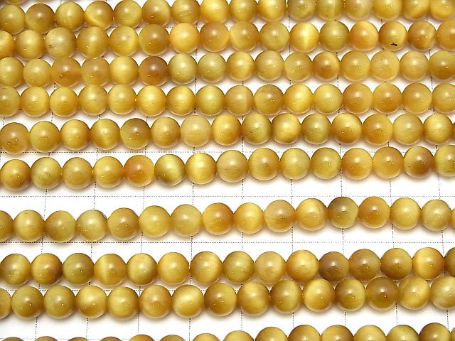 [Video] Golden Tiger's Eye AAA Round 6mm half or 1strand beads (aprx.15inch/38cm)