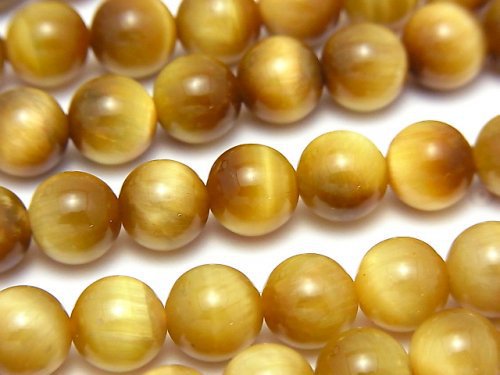 [Video] Golden Tiger's Eye AAA Round 8mm half or 1strand beads (aprx.15inch/36cm)